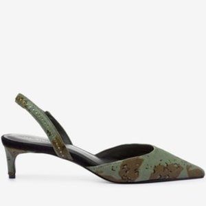 NWT AllSaints Mia Sling Back Kitten Calf Shoe